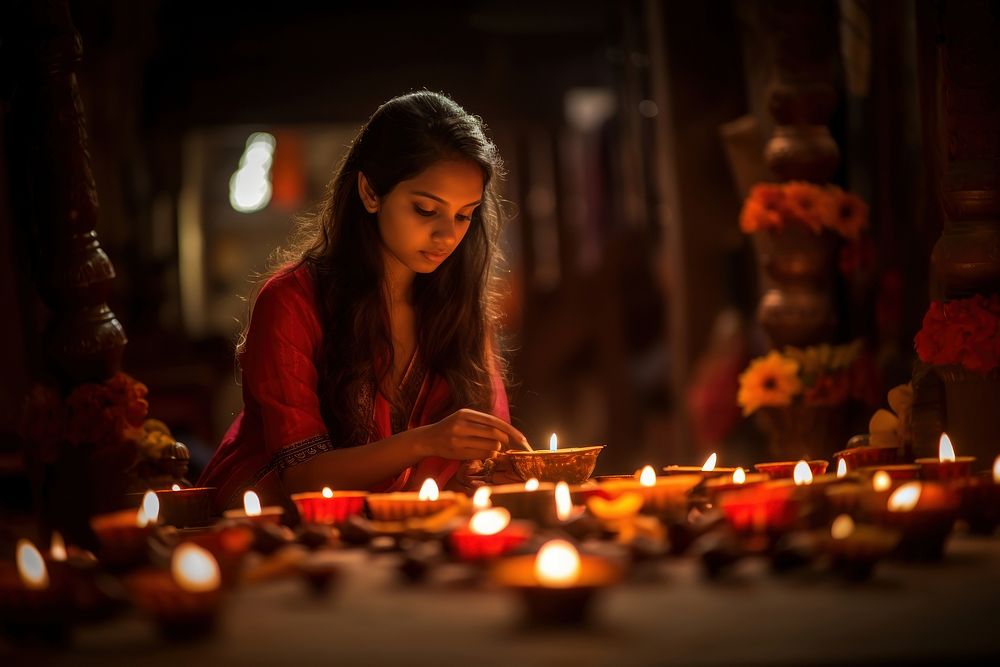 Diwali festival diwali light concentration.