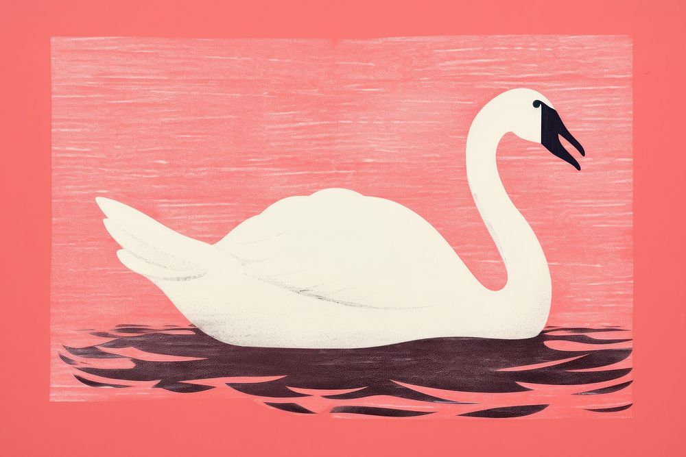 Swan animal bird art.