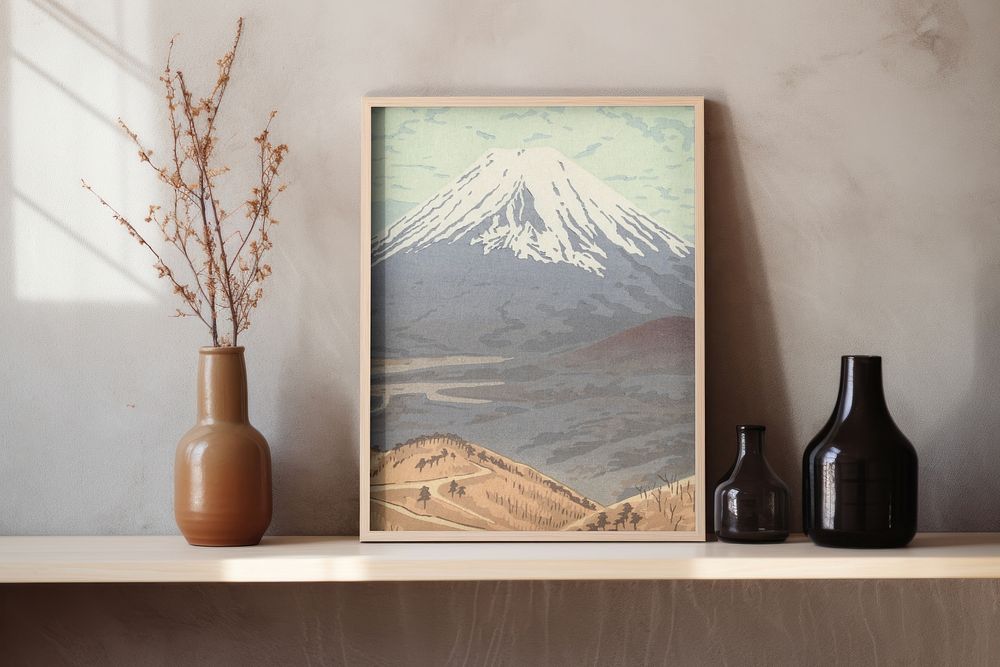 Mountain landscape picture frame