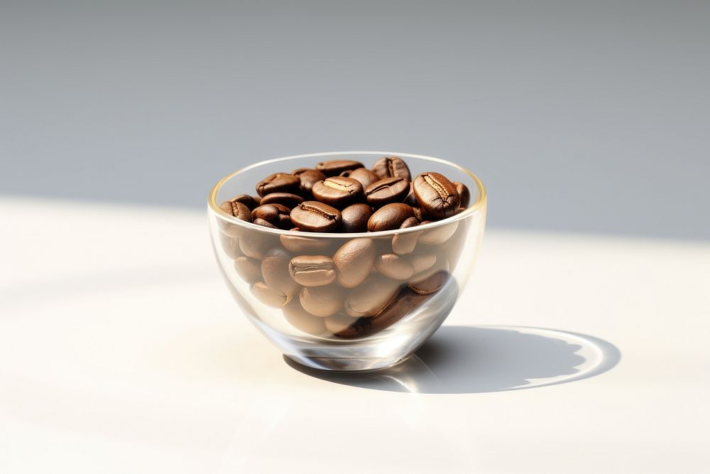 Coffee beans glass refreshment freshness.