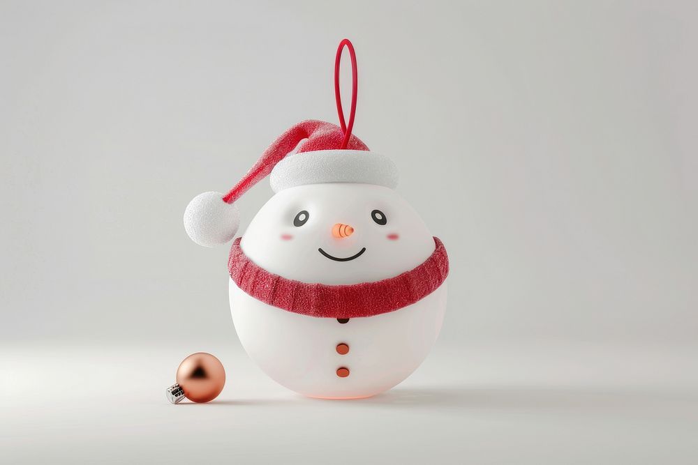 Christmas ornament christmas snowman cartoon.