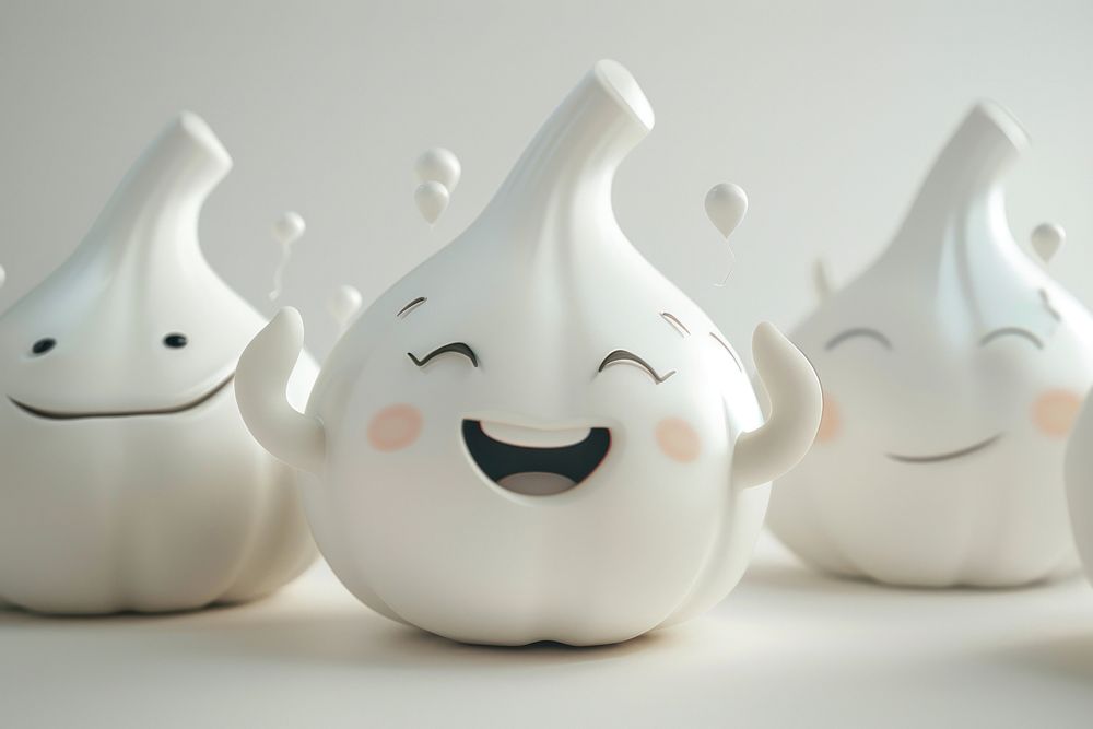 Garlic porcelain lighting cartoon.