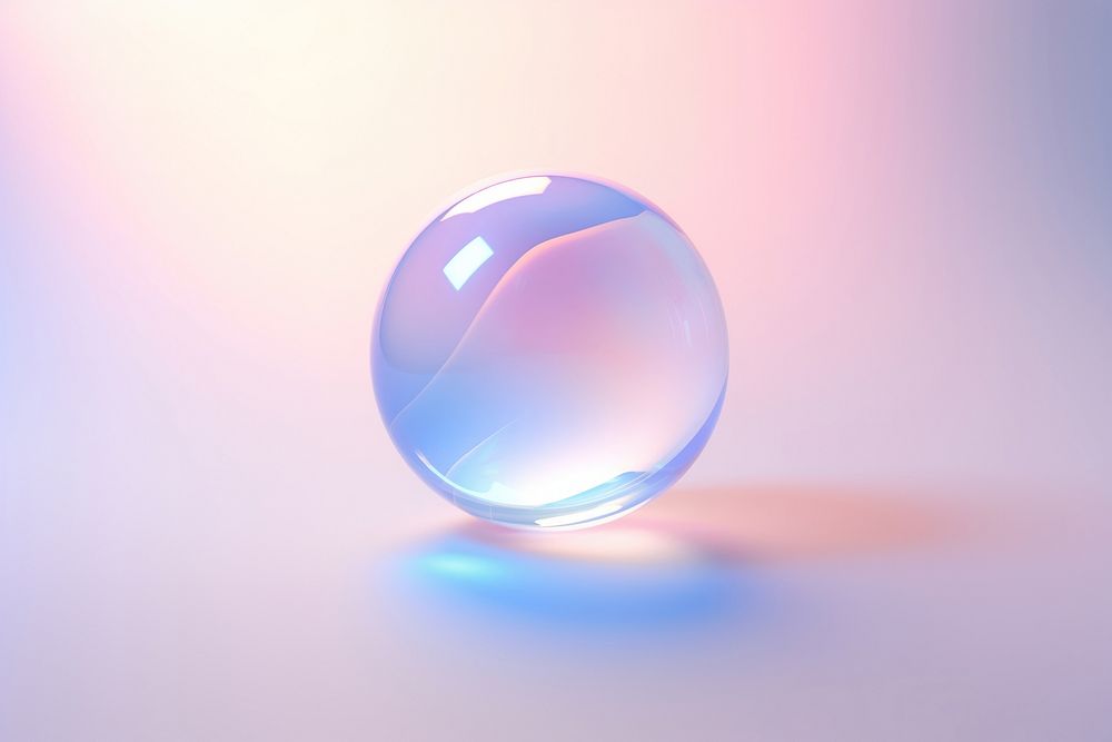 3D render glass texture holographic transparent lighting gemstone.
