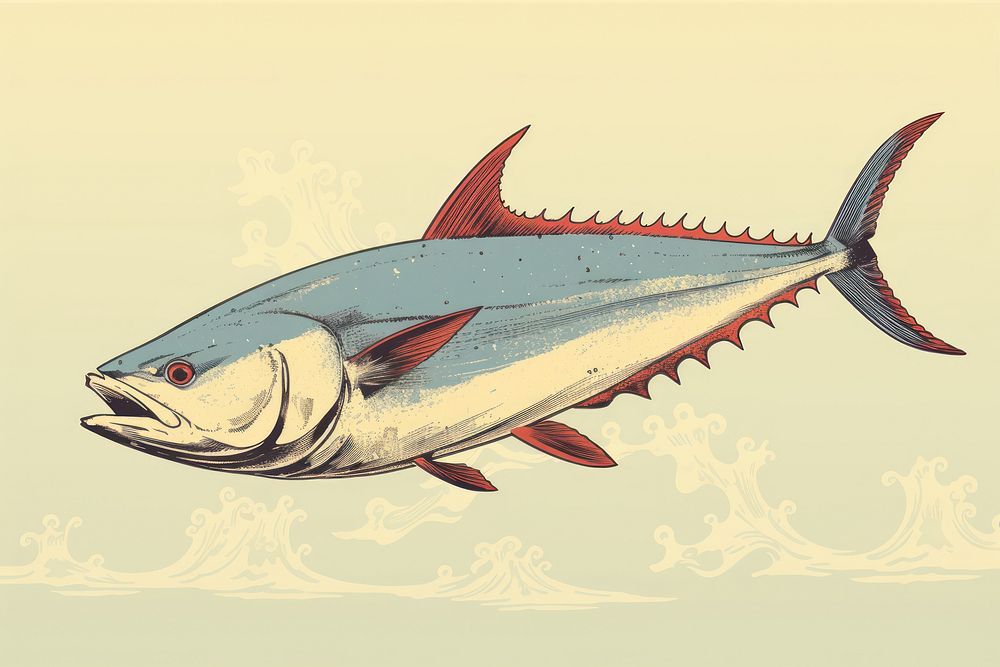 Fish animal tuna cartoon.
