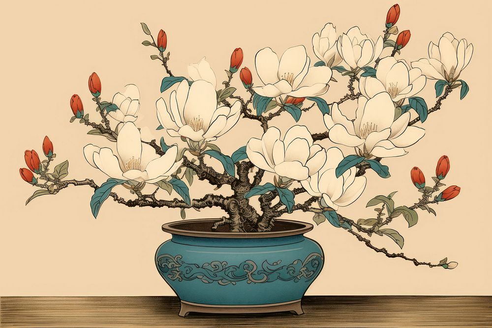 Flower art bonsai plant.