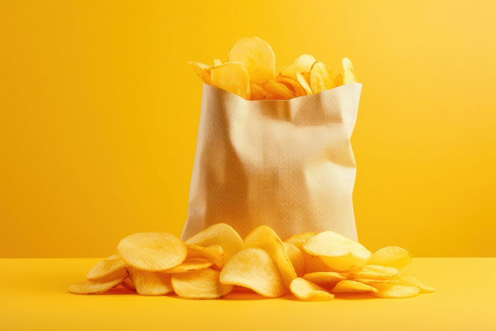 Chips bag s yellow freshness snack.