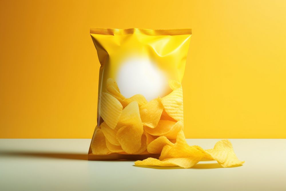 Chips bag s freshness crumpled origami.