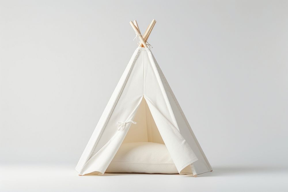 Camping  furniture white tent.