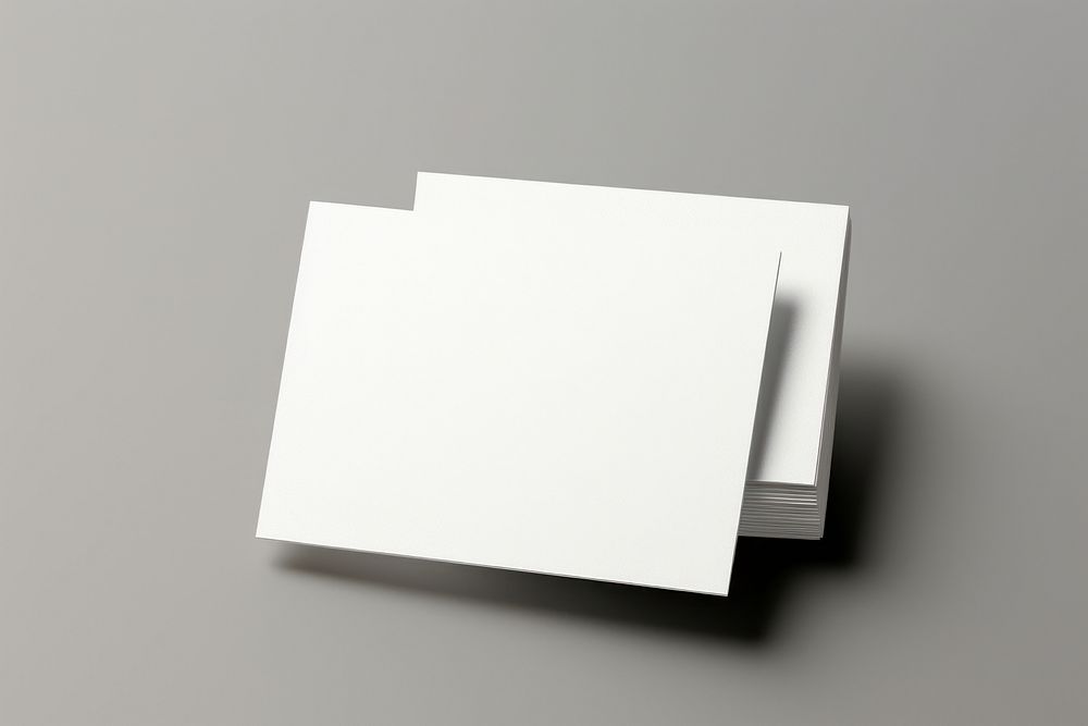 Business card  white paper simplicity.
