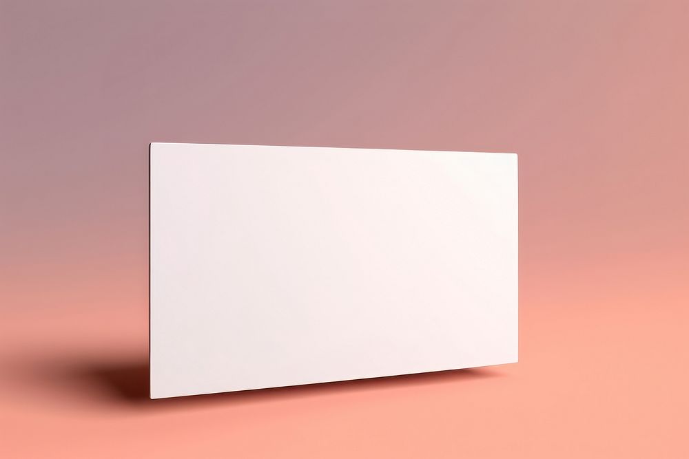 Business card  white paper rectangle.