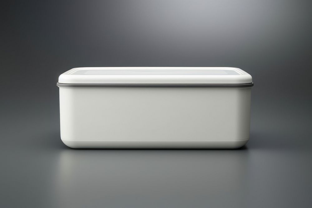 Lunch box white rectangle container.