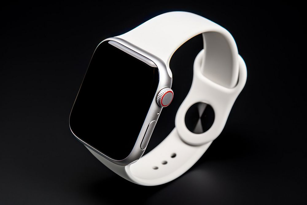 Smartwatch  wristwatch white electronics.