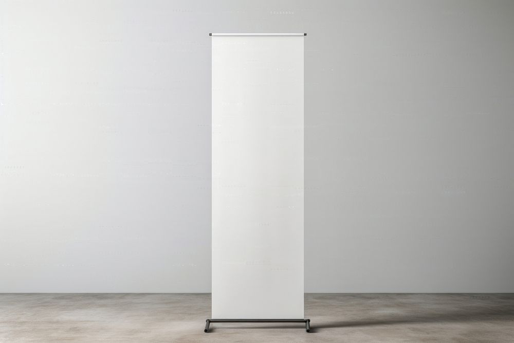 Roll up banner  white architecture thermometer.