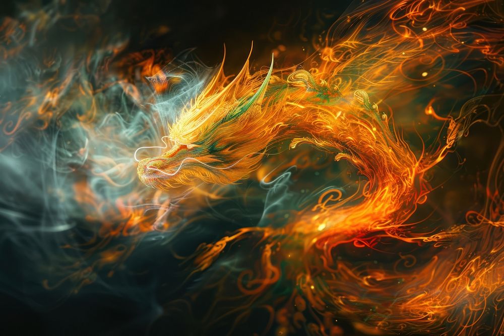 Fiery dragon backgrounds abstract pattern.