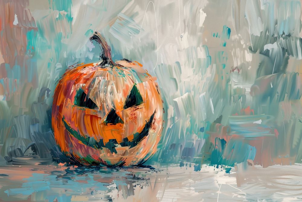 Halloween pumpkin backgrounds painting art.