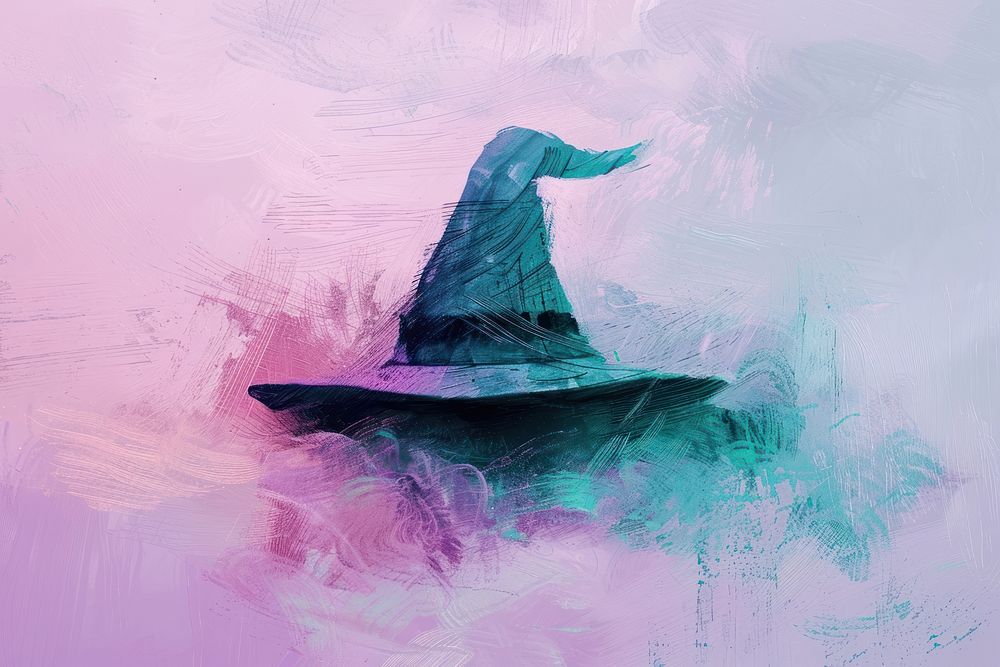 Witch hat painting art creativity.