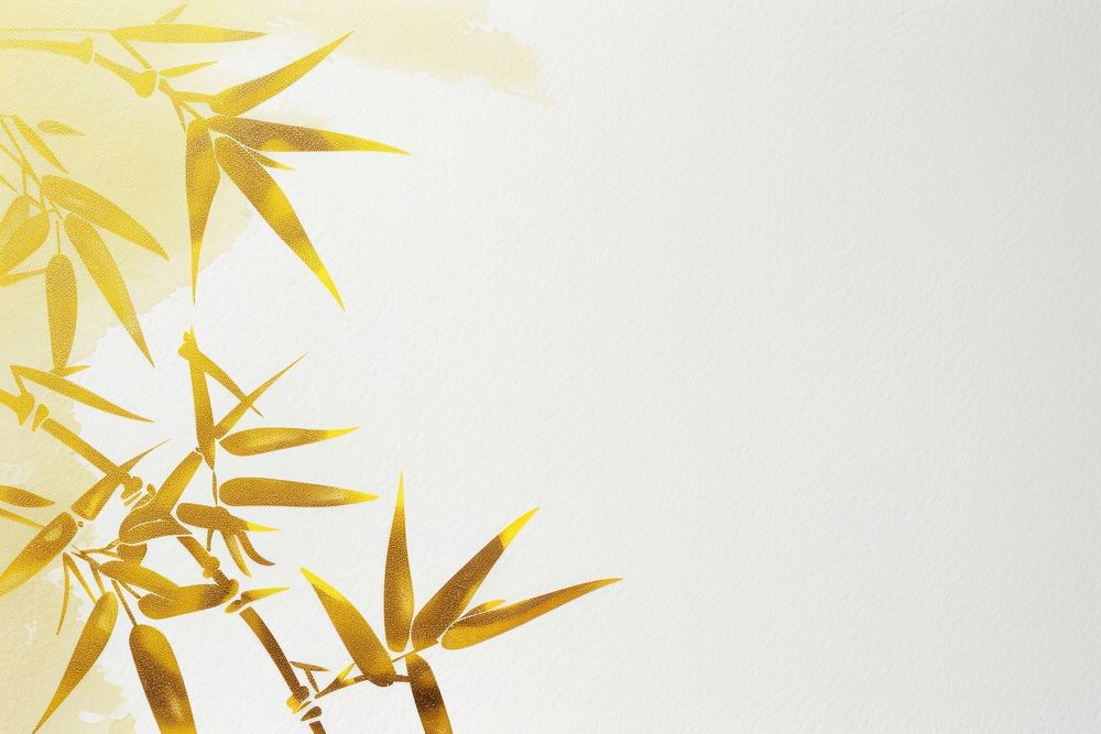 Gold Ink bamboo border backgrounds plant leaf.