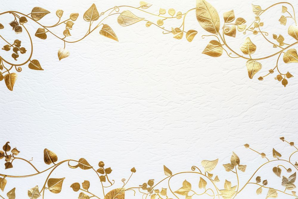 Gold Ink ivy border paper backgrounds pattern.