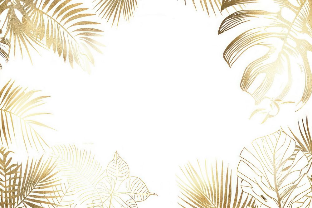 Gold Ink jungle border backgrounds outdoors pattern.