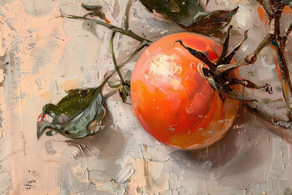 Close up on pale Tomato painting fruit plant.