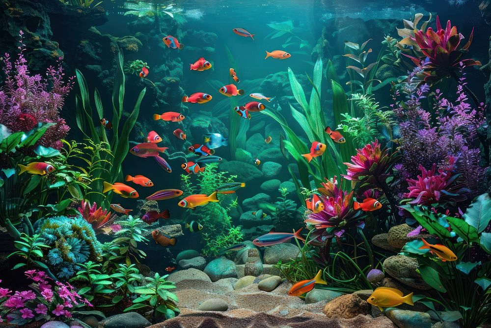 Aquarium aquarium fish outdoors.