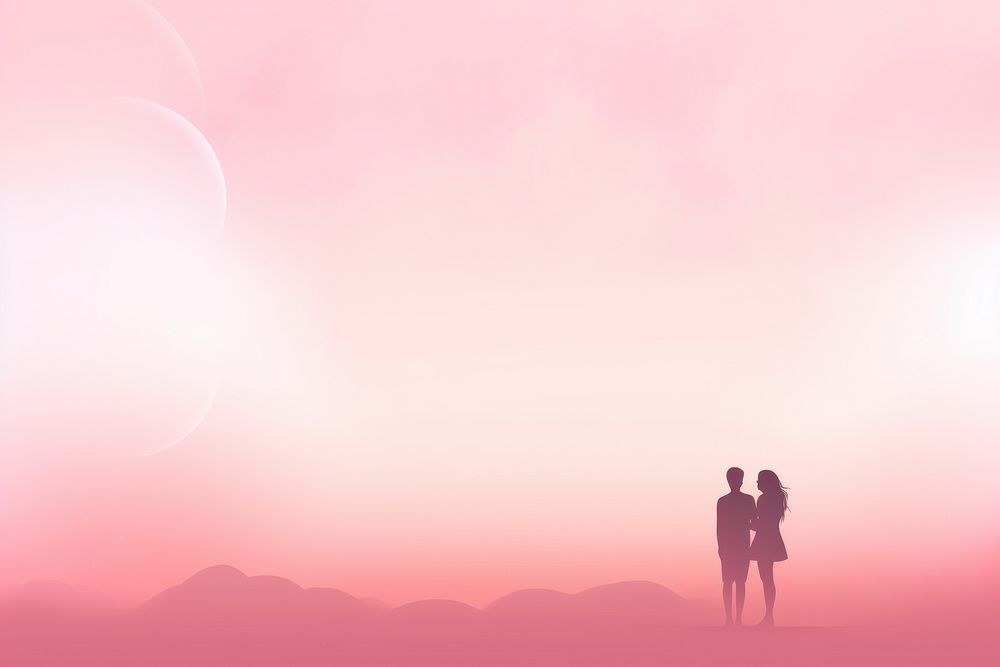 Couple gradient background outdoors nature love.