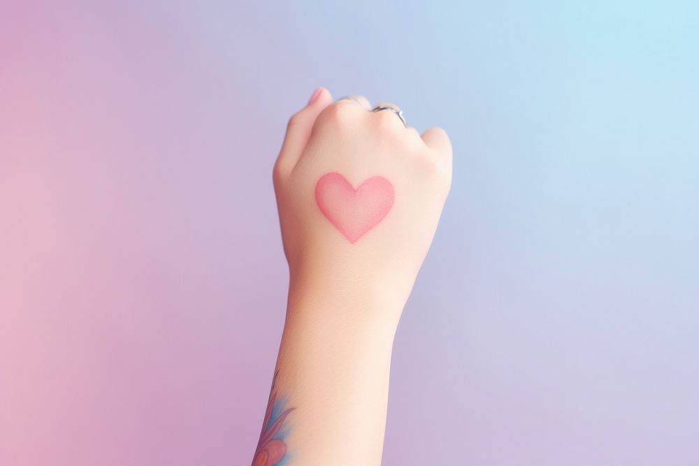 Love tattoo gradient background adult pink pattern.