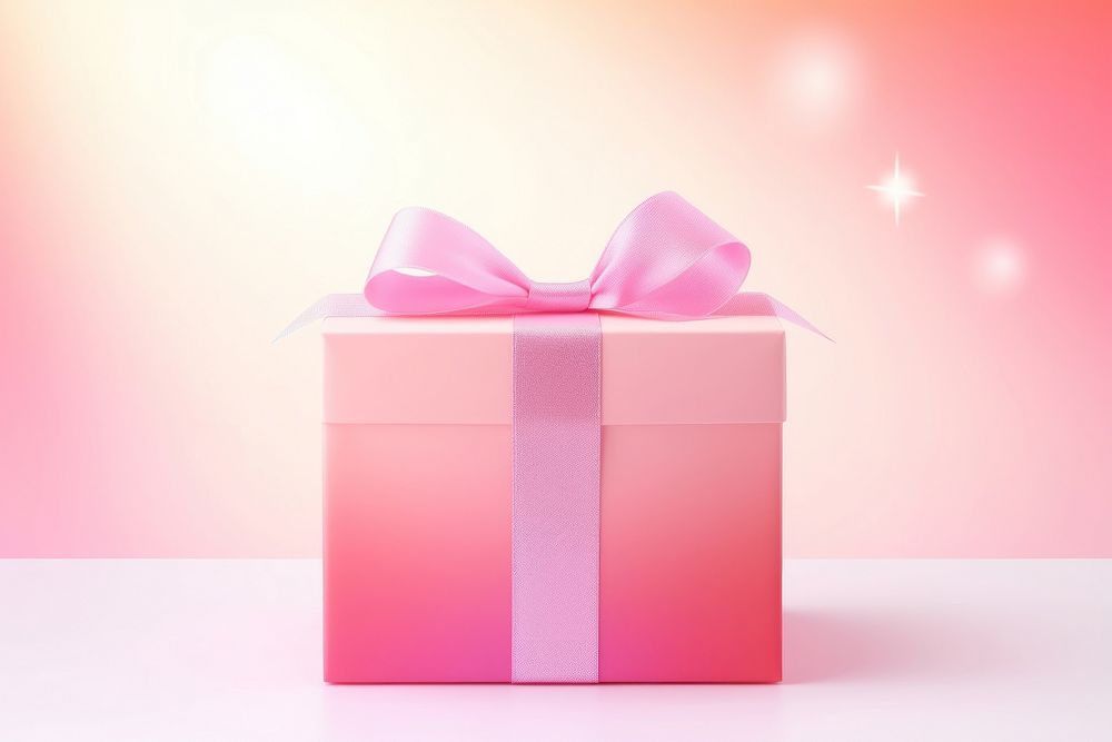 Gift box gradient background pink celebration anniversary.