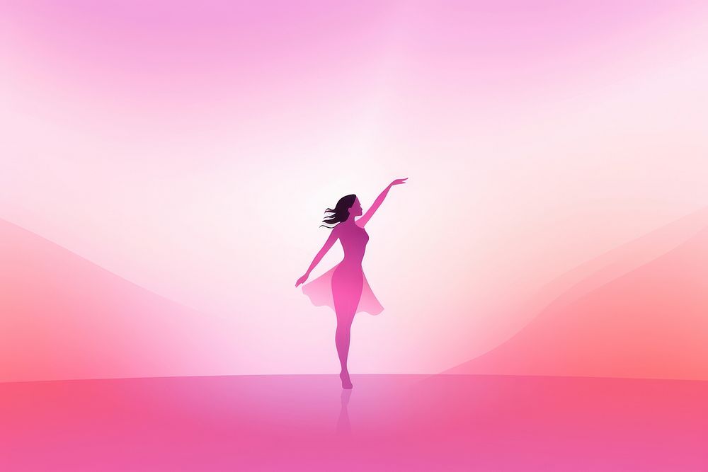 Person dancing gradient background ballet adult pink.