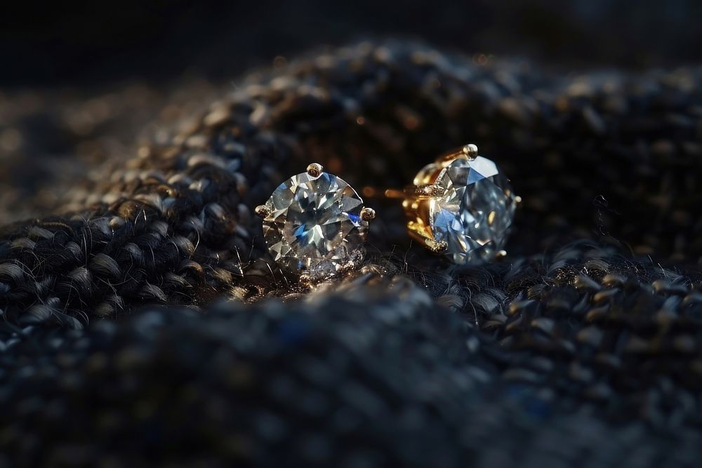 Earrings diamond gemstone jewelry.