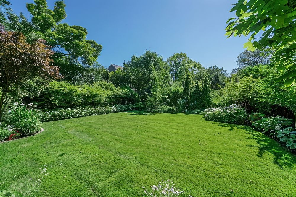 English style garden lawn vegetation outdoors.