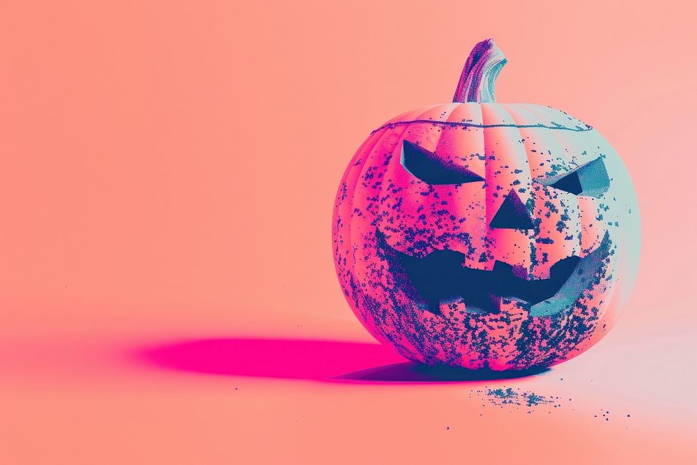 Halloween pumpkin anthropomorphic jack-o'-lantern representation.