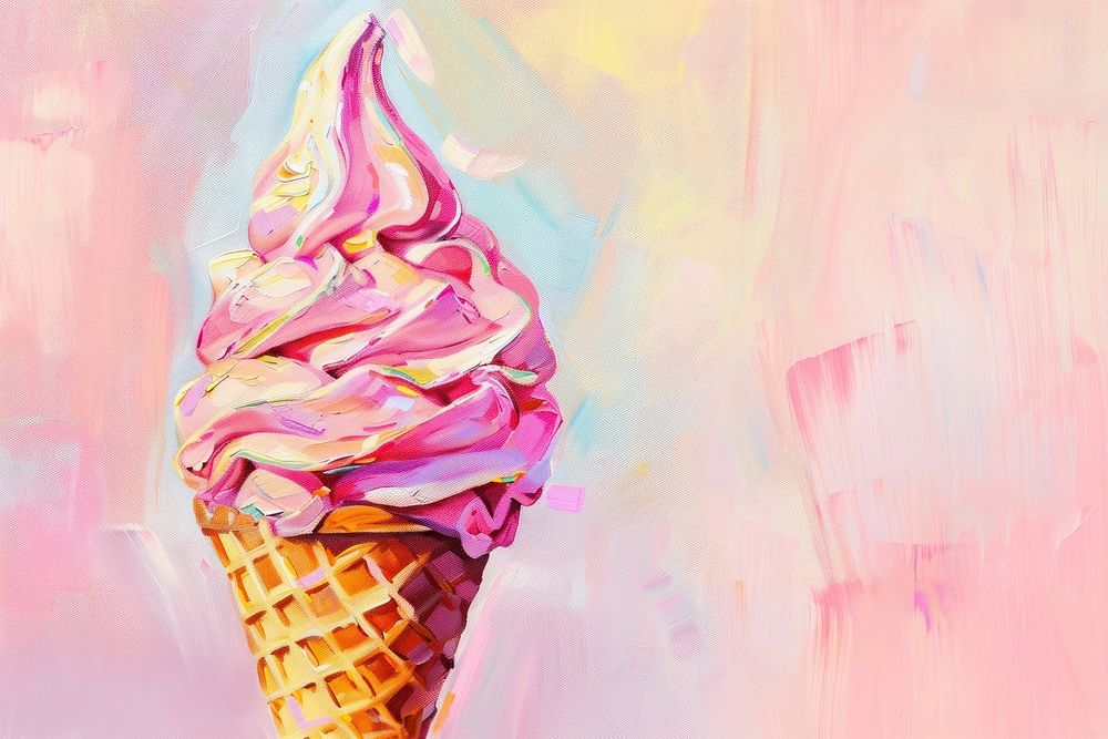 Ice cream cone backgrounds painting dessert.