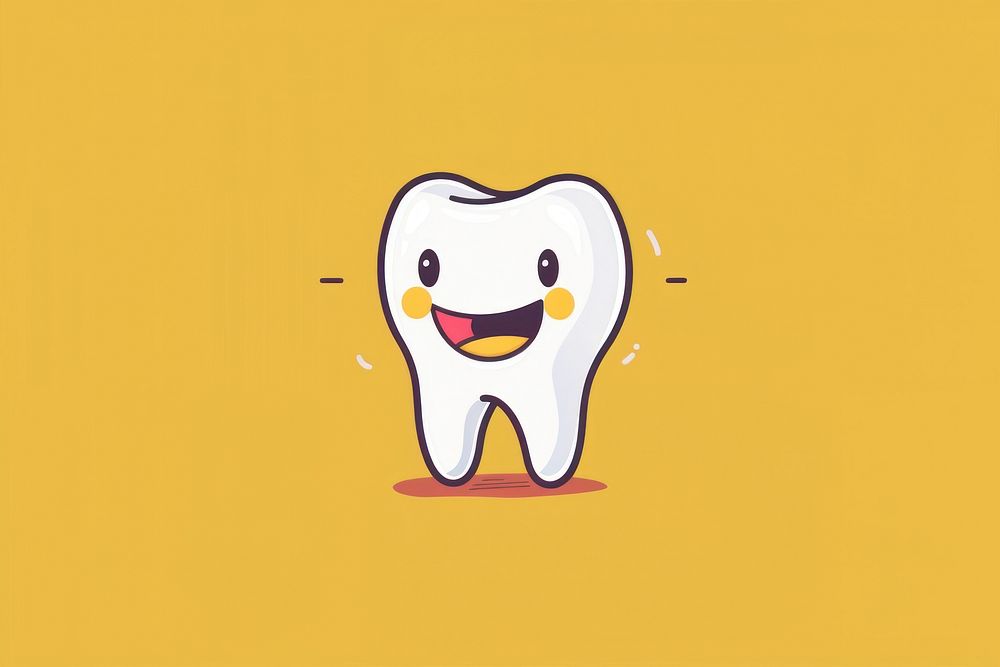 Illustration of dentistry service cartoon toothbrush emoticon.