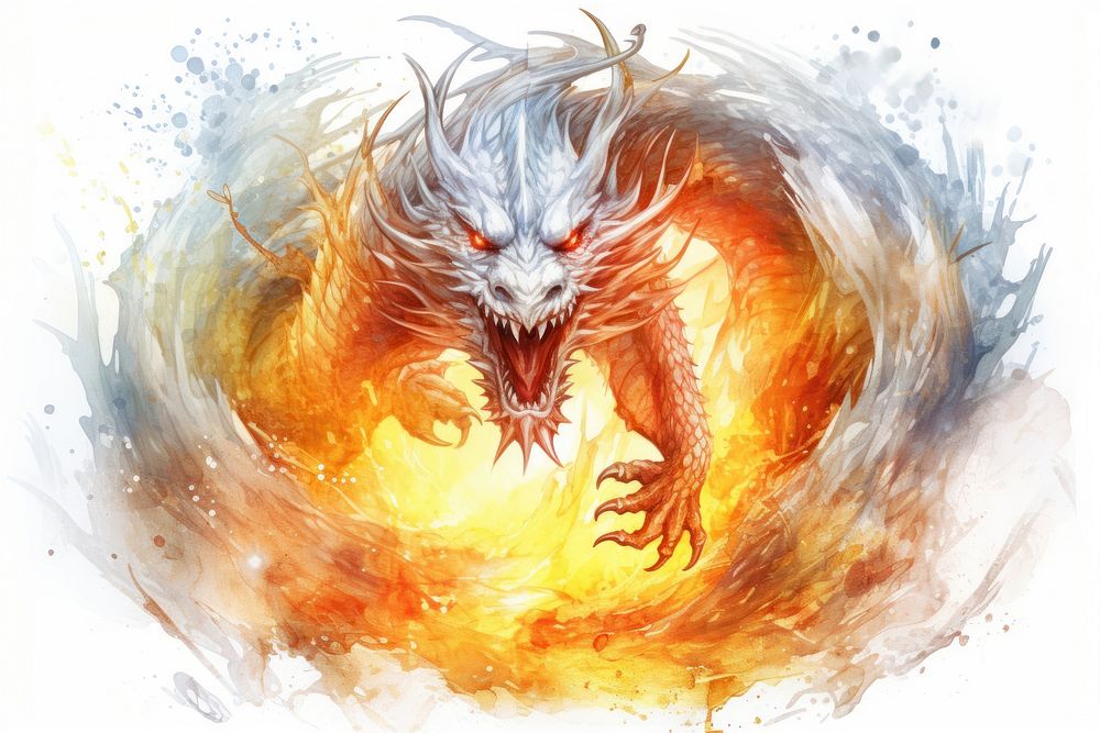 Dragon fire creativity painted.