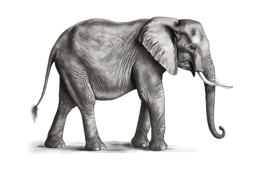 Elephant wildlife drawing animal.