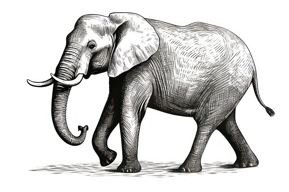 Elephant wildlife drawing animal.