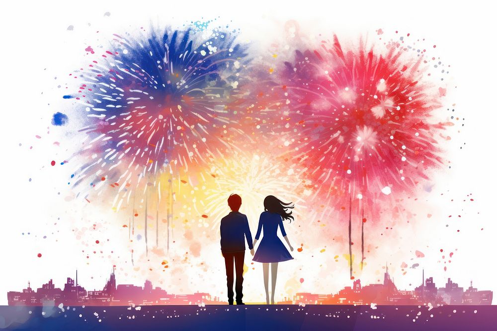 Firework fireworks cartoon love.