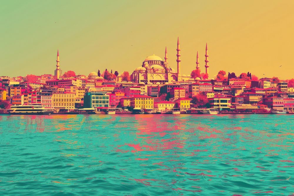 Istanbul architecture waterfront cityscape.