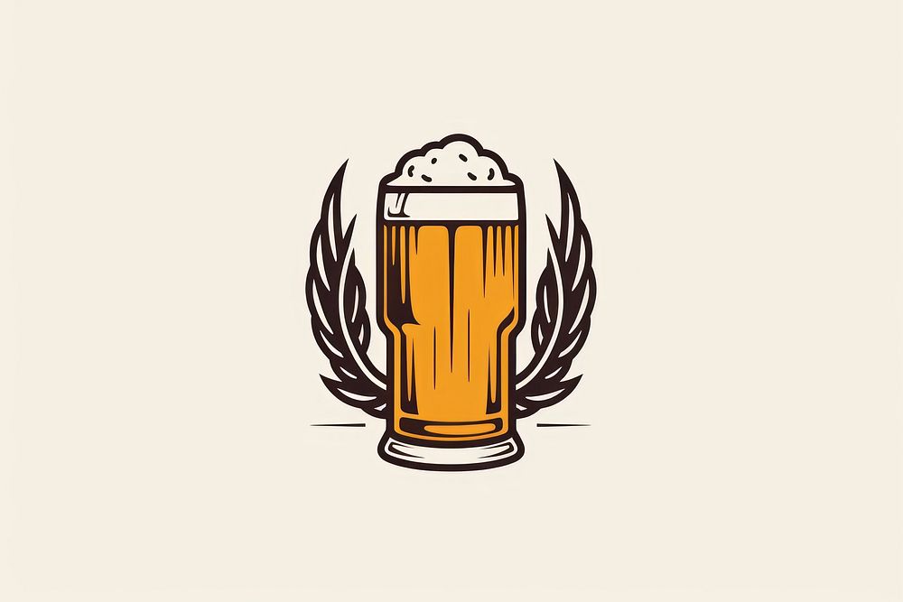 Logo of beer drink lager glass.