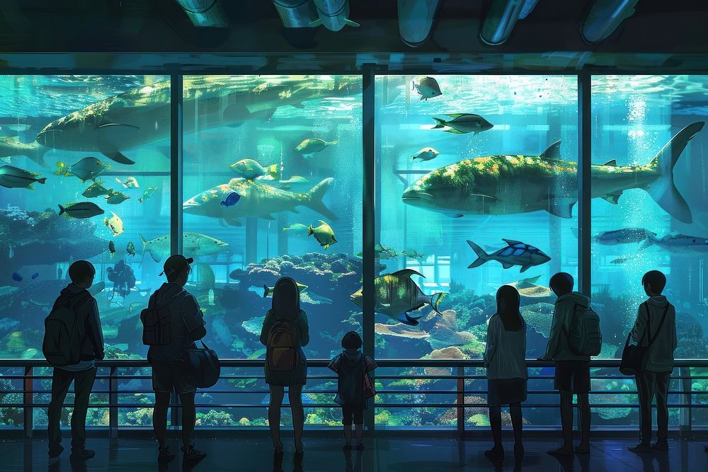 Aquarium fish outdoors animal.