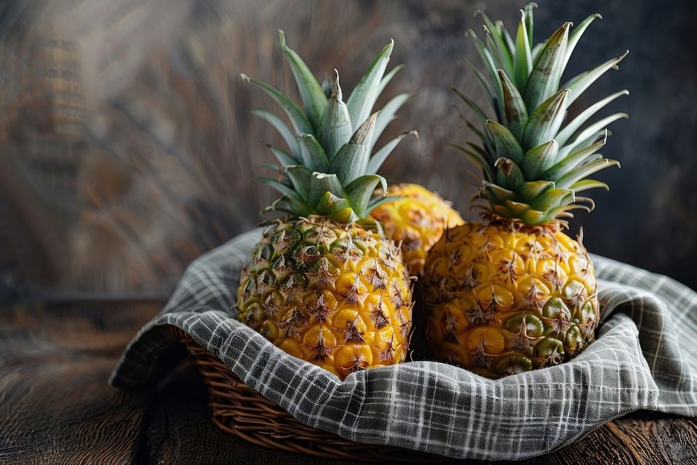 Tropical fruits pineapple plant food.