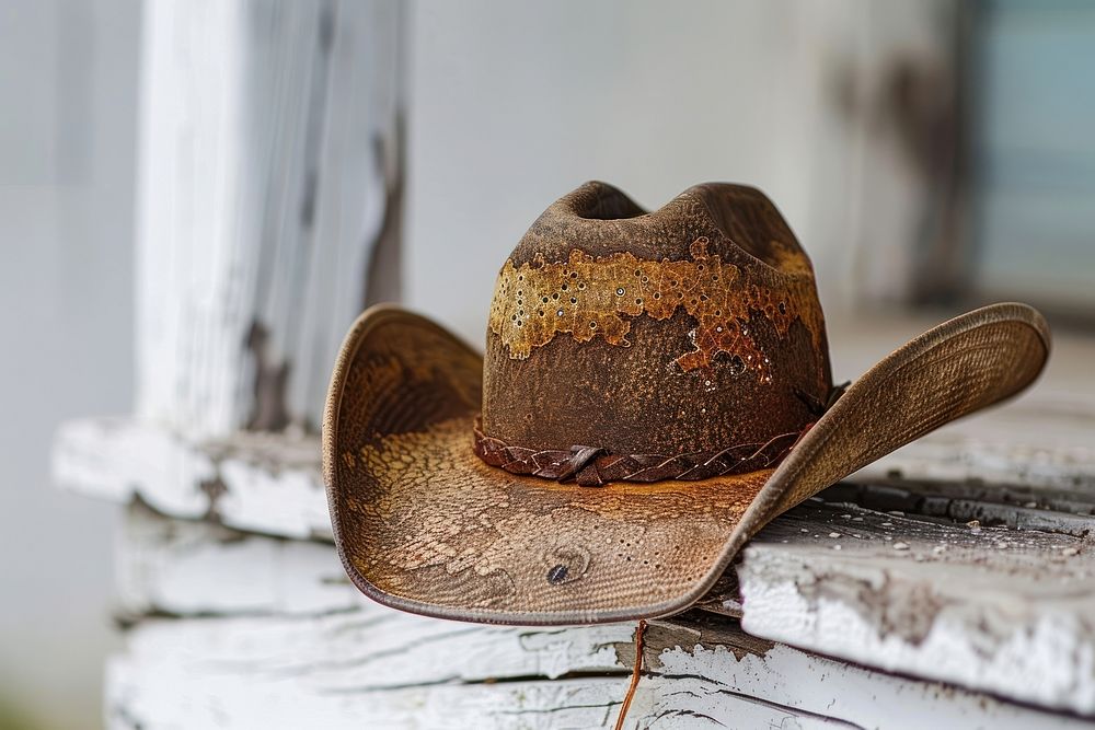 Cowboy hat corrosion clothing apparel.