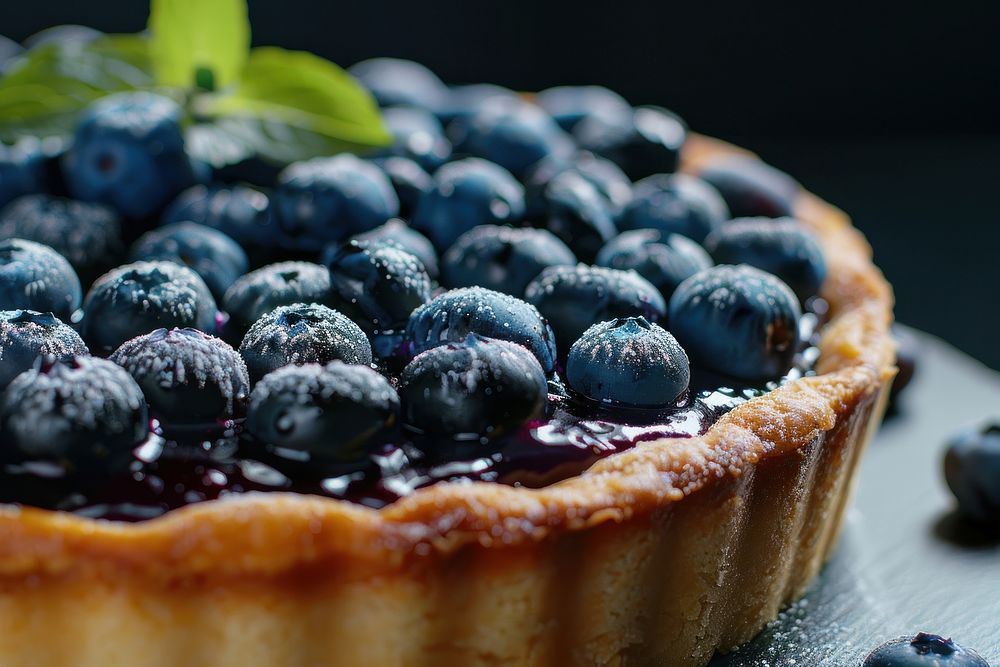Blueberry pie dessert fruit plant.