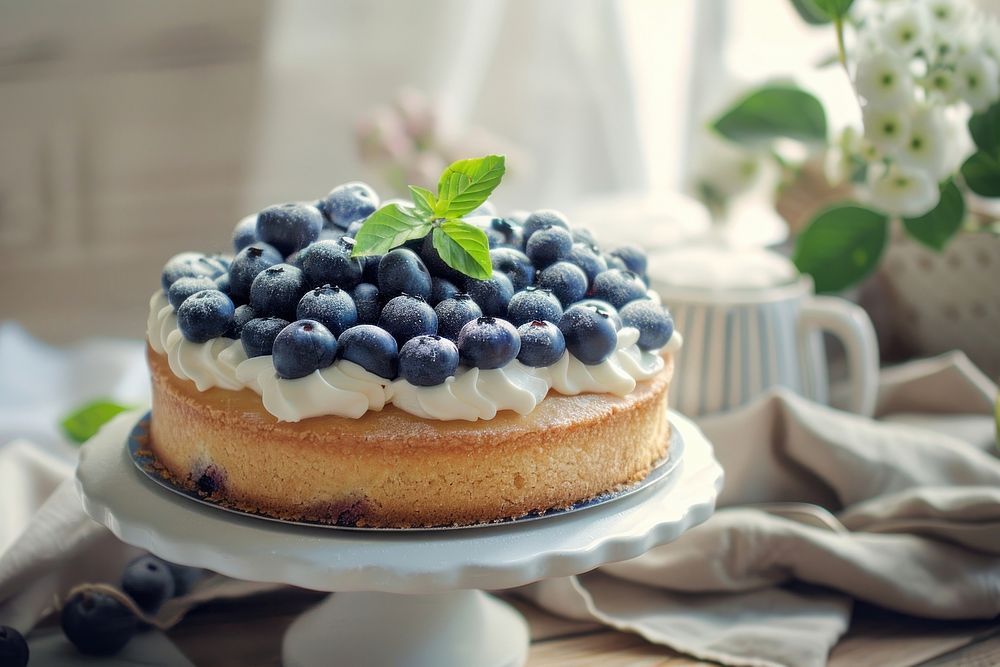 Blueberry pie cheesecake dessert fruit.