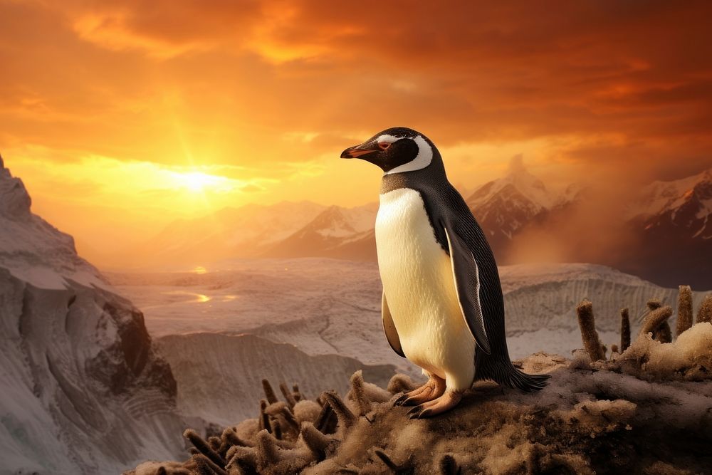 Penguin animal bird wildlife.