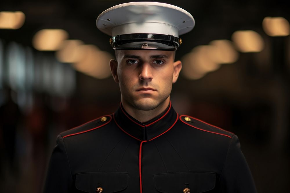 Marine military officer uniform.