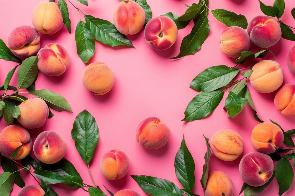 Peaches fruit food backgrounds.