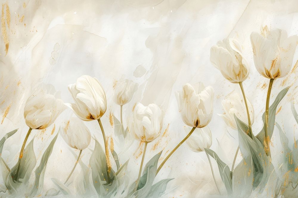 Tulip watercolor background painting backgrounds blossom.