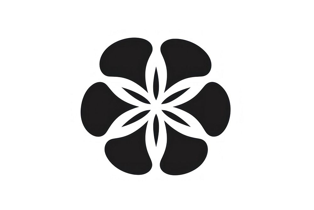 Frame flower symbol shape white.